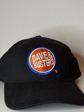 Dave & Buster’s Embroidered Logo Winner! Strapback Baseball Cap Black